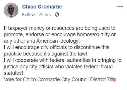 Chico Cromartie's post on taxes